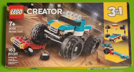 Lego 31101 Creator 3 in 1 Monster Truck New Factory Sealed Ages 7+ 163pcs